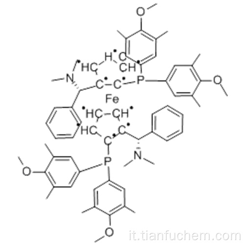 Ferrocene, 1,1&#39;-bis [bis (4-metossi-3,5-dimetilfenil) fosfino] -2,2&#39;-bis [(S) - (dimetilamino) fenilmetile] -, (57189415,1S, 1&#39;S) - (9CI) CAS 849925-12-8